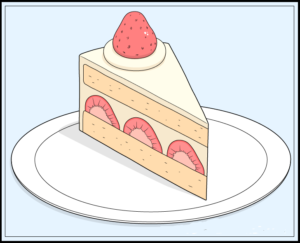 Cake slice drawing