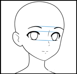 Step 2 – Draw the Anime Facial Features
