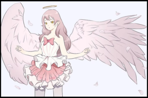 Step 9 of drawing anime and manga wings
