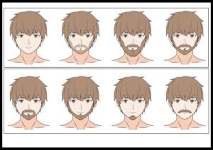 anime facial hair Examples