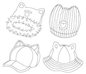 cat ears hat drawing