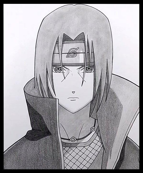 Coloring the eyes and hairs of Itachi Uchiha