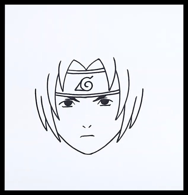 Sasuke uchiha hair & symbol drawing (2)