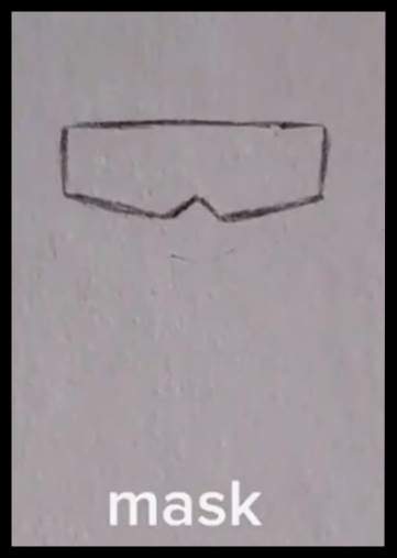 Step 1 Draw the mask or blindfold