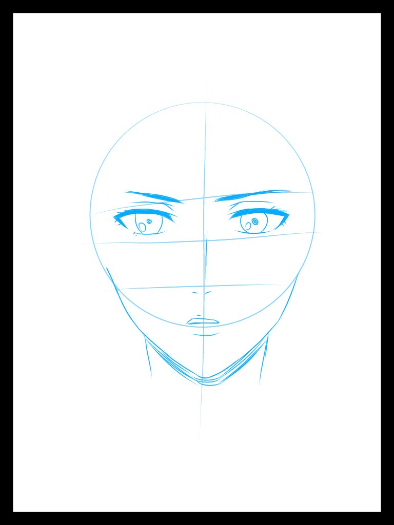 Draw Mikasa’s Neck outline