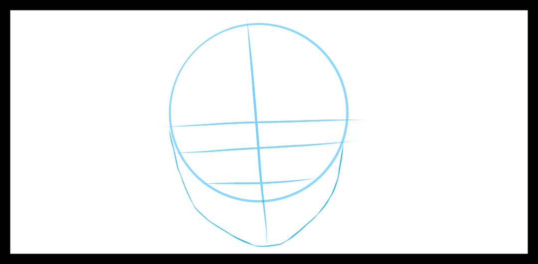 Draw chin beneath the circle