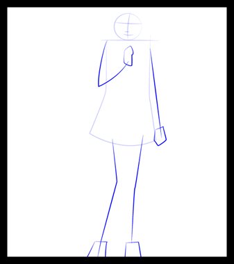 Draw outline for Hinata feets