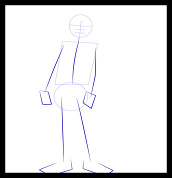 Draw outline for Killua legs
