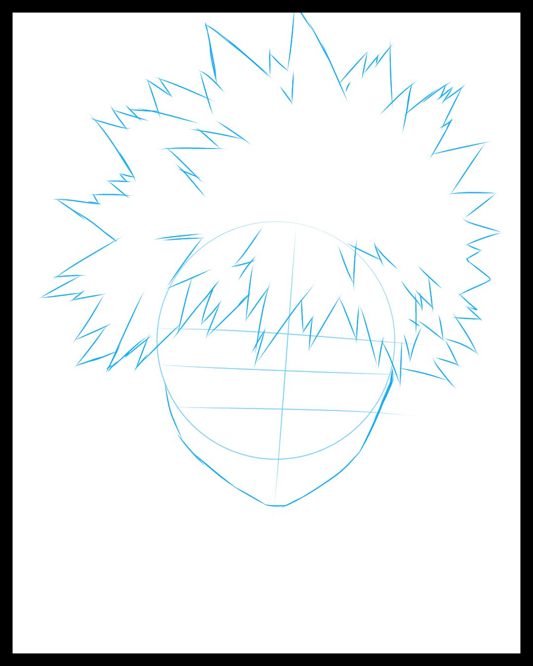 Step 4 (Draw short and spiky Hairs)