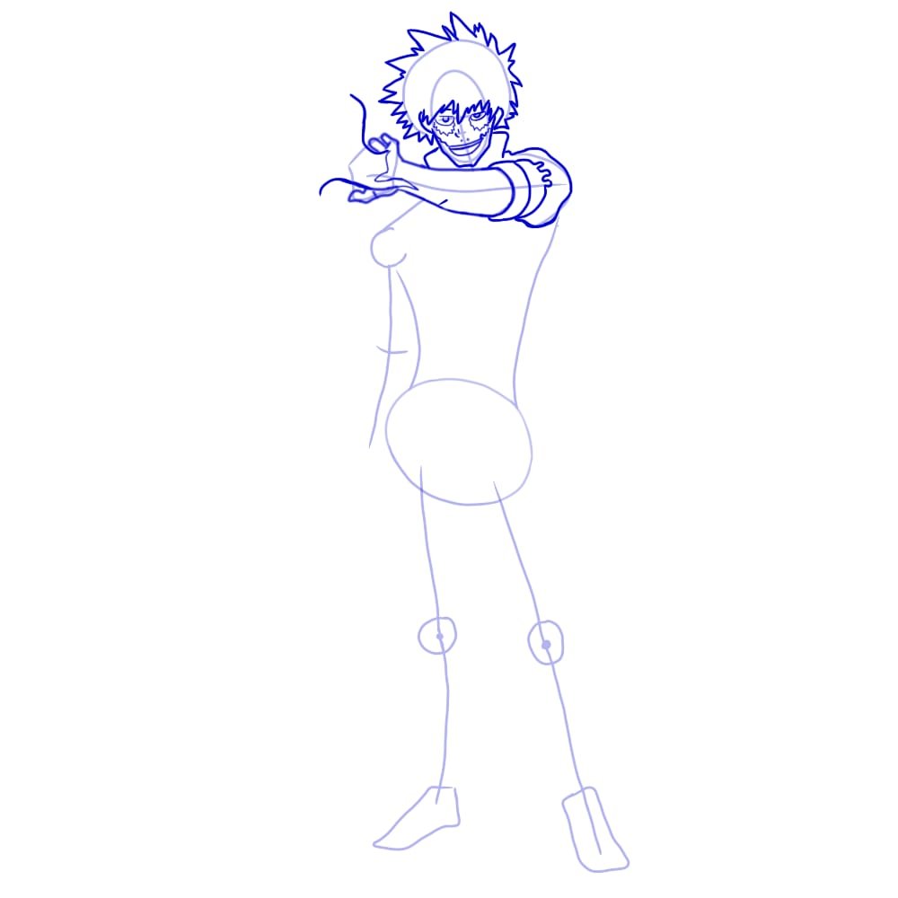 Draw Dabi’s Left Arm, Hand, And Sleeve (1)