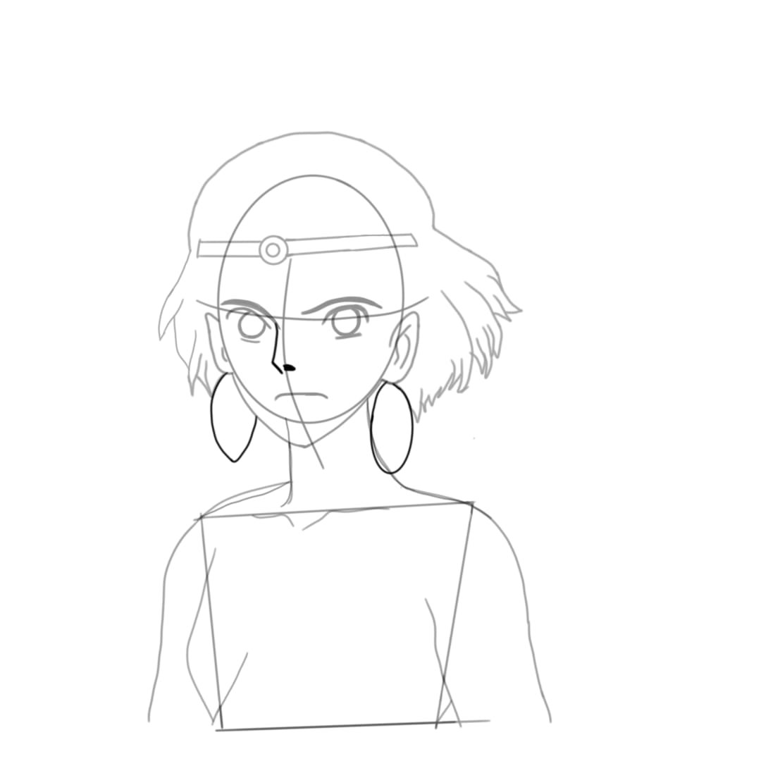 Draw Princess Mononoke Earrings & Nose