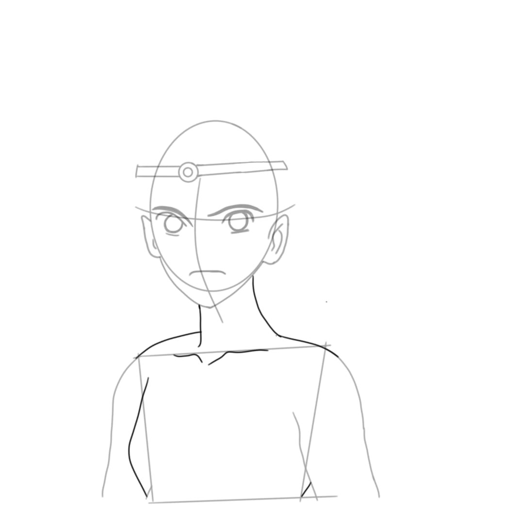 Draw Princess Mononoke Neck & Torso
