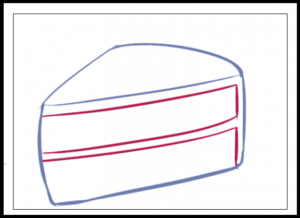 How to Draw Cake Step Two