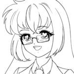 anime manga glasses drawing