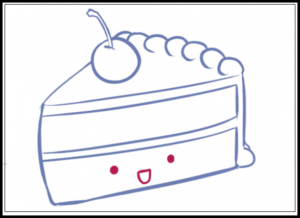 edges cleaning in cake drawing