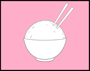 demonstration of lining in a rice bowl