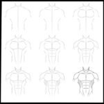 Step-by-Step Drawing Instructions for Anime Muscular Male Body