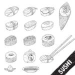 how to draw sushi