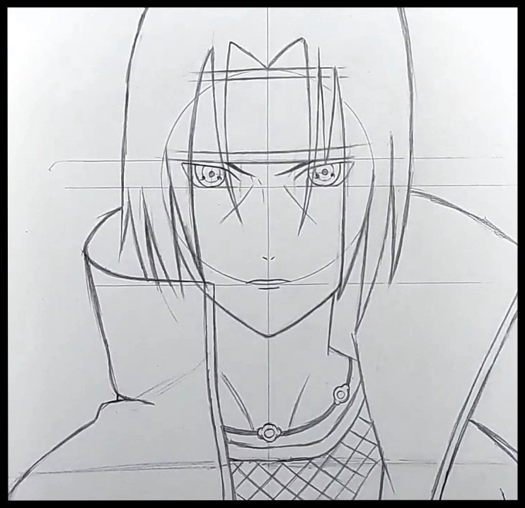 Draw the Outline or Clothes of Itachi Uchiha