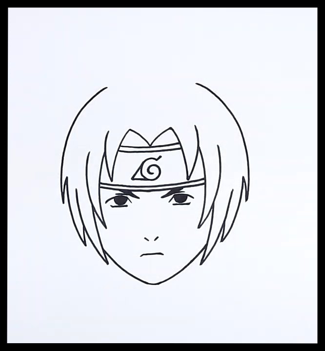 Sasuke uchiha hair & symbol drawing (3)