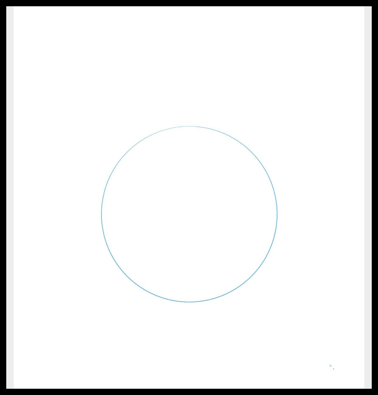 Step 1) Take a new white sheet and draw a circle in the middle of the sheet