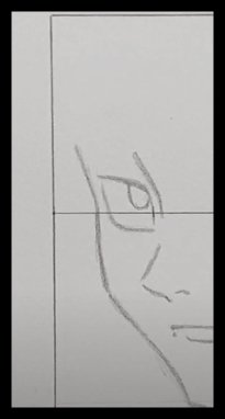 Step No 6) Draw the eyes for Yuji Itadori (2)