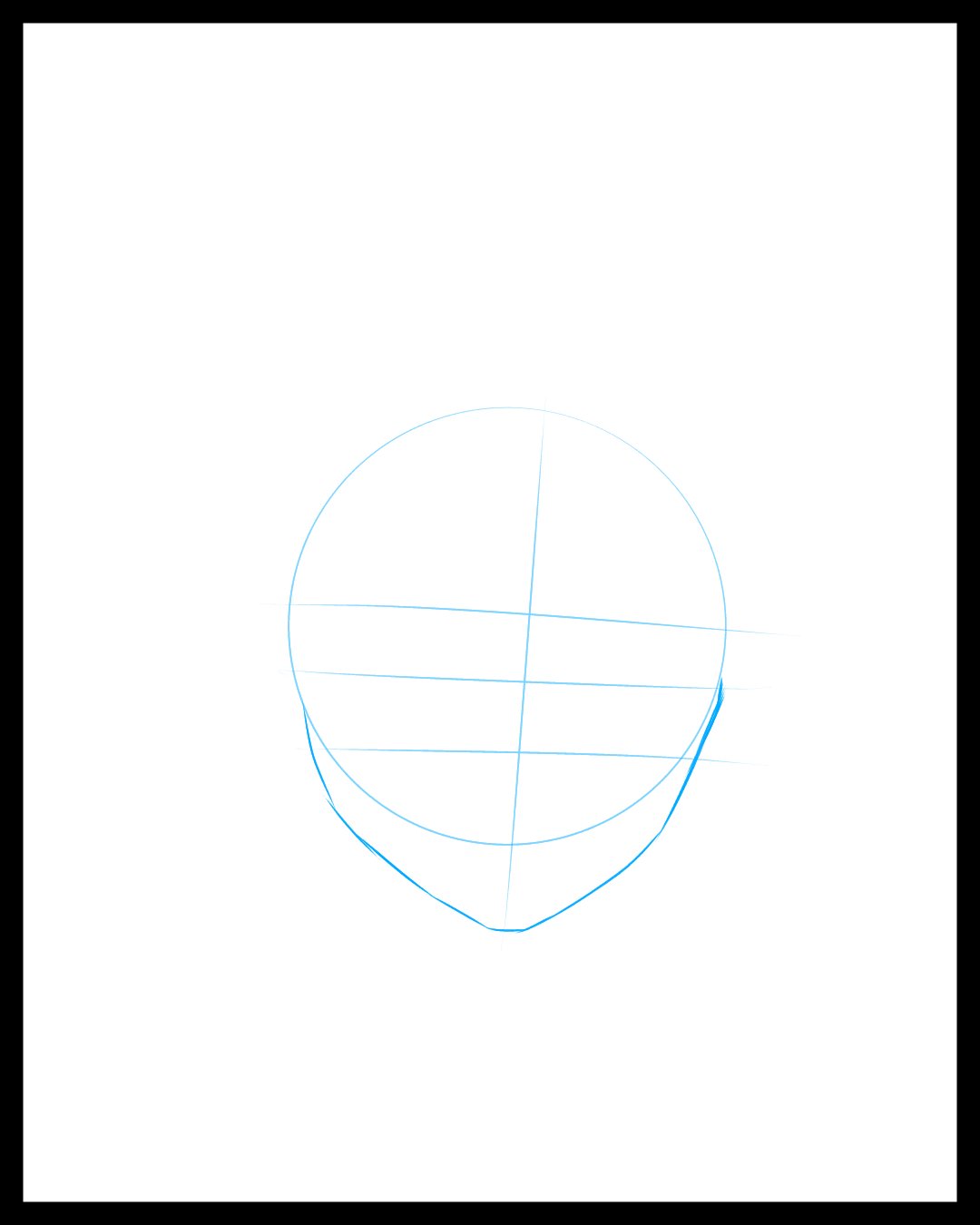 Step 3 (Start Drawing Face beneath the circle)