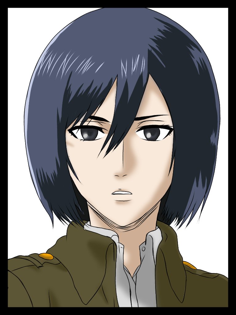 colors addition in Mikasa Ackerman character