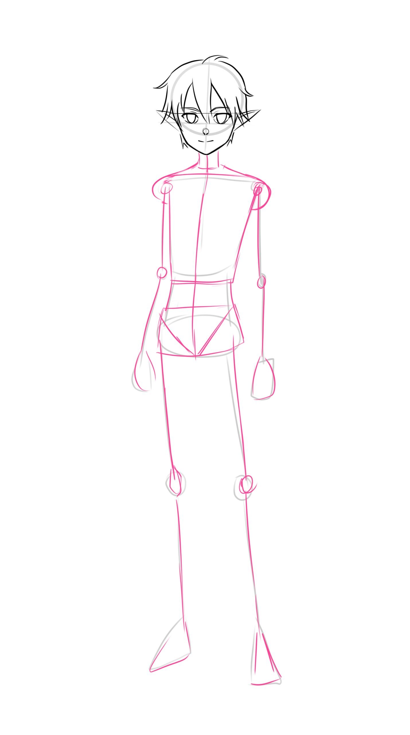 6) Kirito body drawing