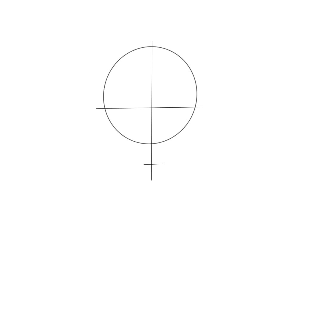 Begin Hinata Shoyo drawing With A Circle and Lines