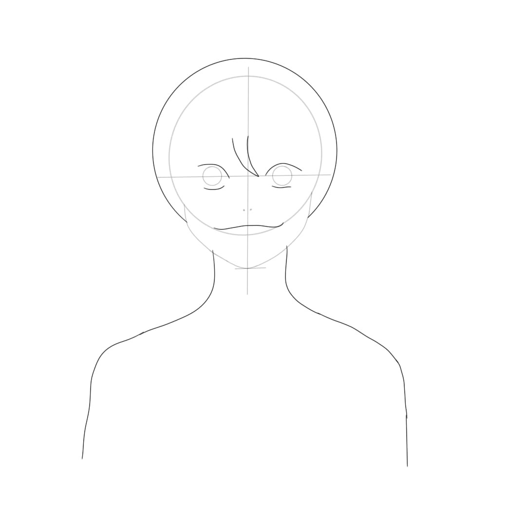 Draw Hinata's Neck and Shoulders
