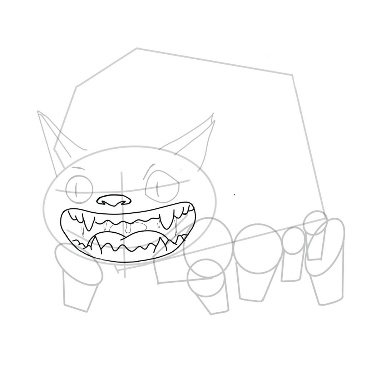Draw Catbus Totoro Mouth and Nose