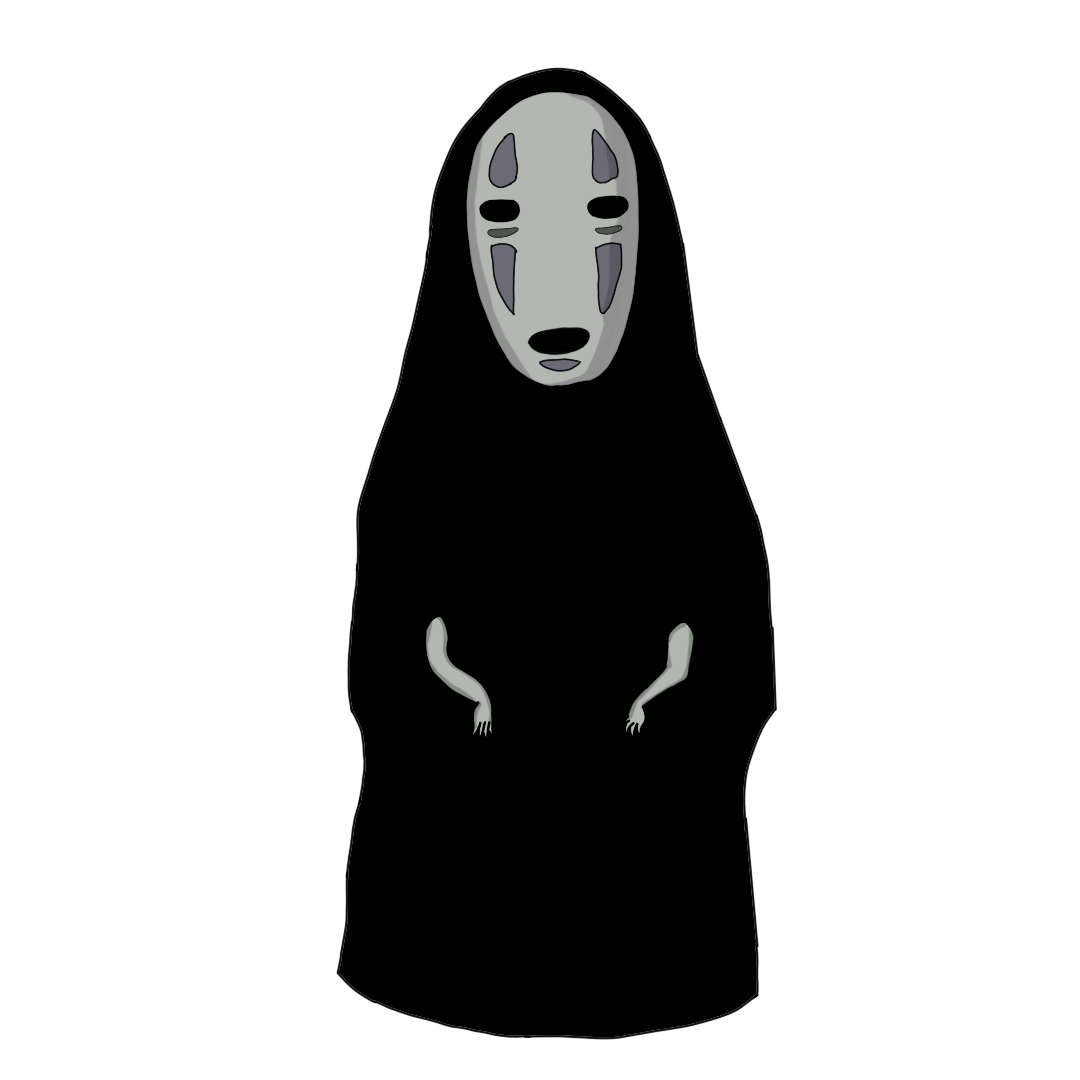 How to Draw No Face from Spirited Away