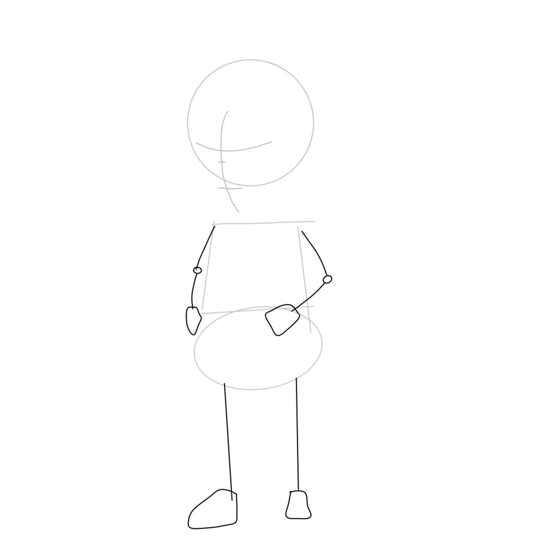 Outline Mei’s Arms and Legs