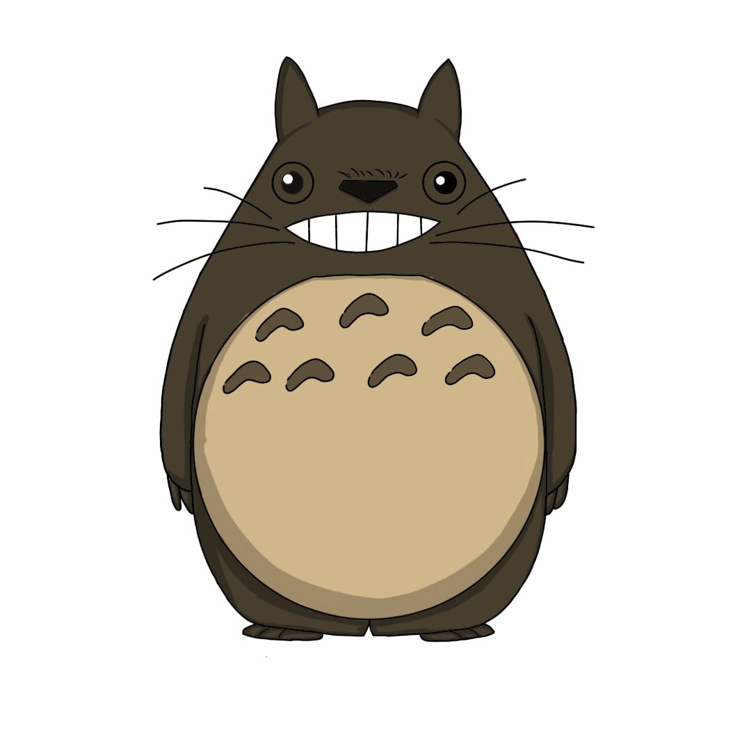 Step-By-Step Guide to Drawing Totoro from My Neighbor Totoro